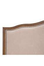 Wynwood, A Flexsteel Company Bellevue Transitional Upholstered Queen Bed with Nailhead Trim