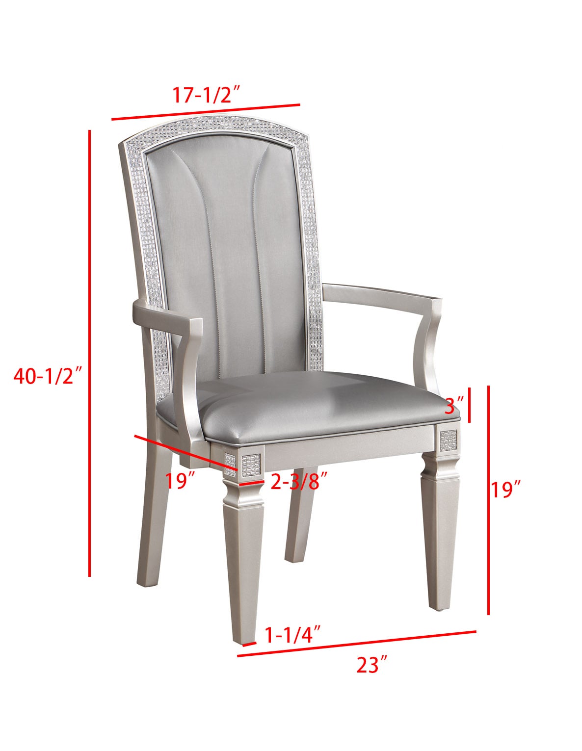 Crown Mark Klina Dining Arm Chair