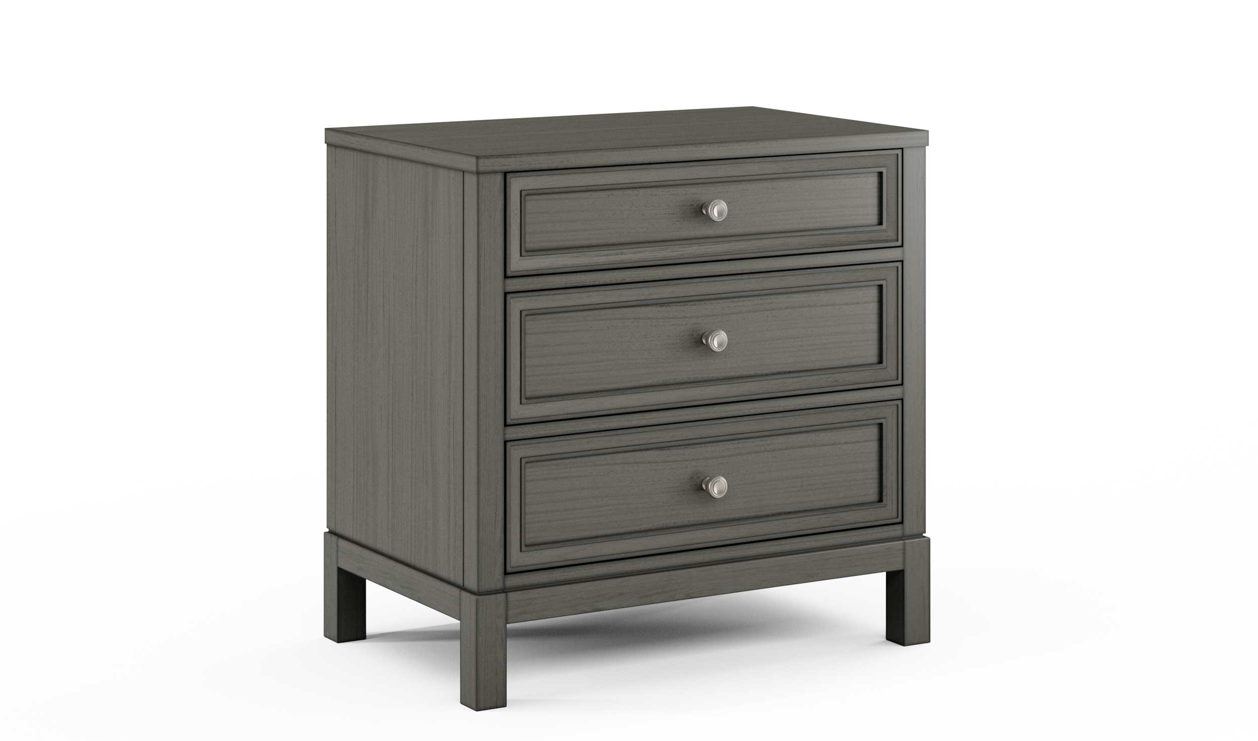 3-Drawer Wide Nightstand
