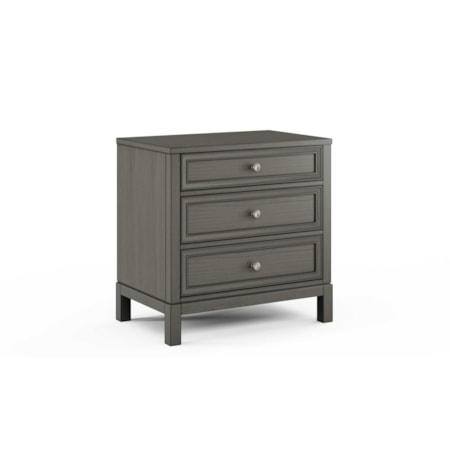3-Drawer Wide Nightstand