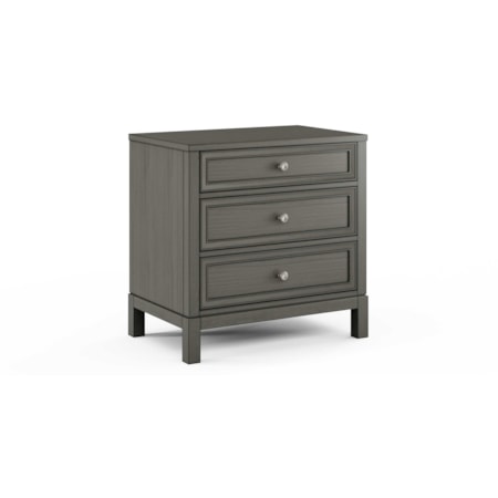 3-Drawer Wide Nightstand