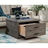 Sauder Aspen Post Coffee Table with Large Storage Drawer