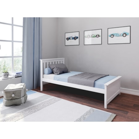 Youth Twin Single Bed in White