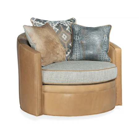 Contemporary 8-Way Hand Tied Swivel Tub Chair