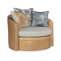Contemporary 8-Way Hand Tied Swivel Tub Chair