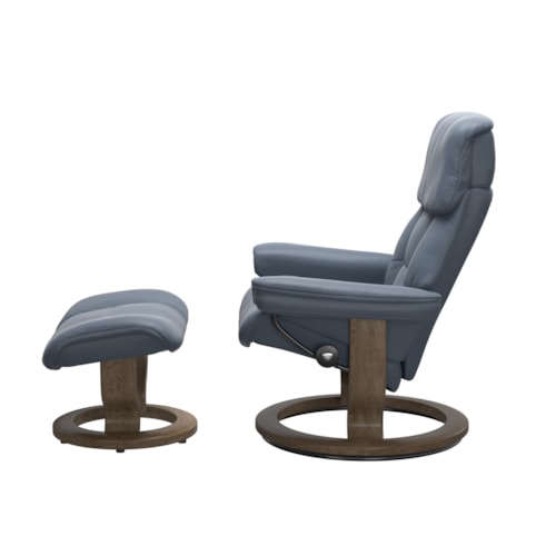 Large Ruby Classic Recliner & Ottoman