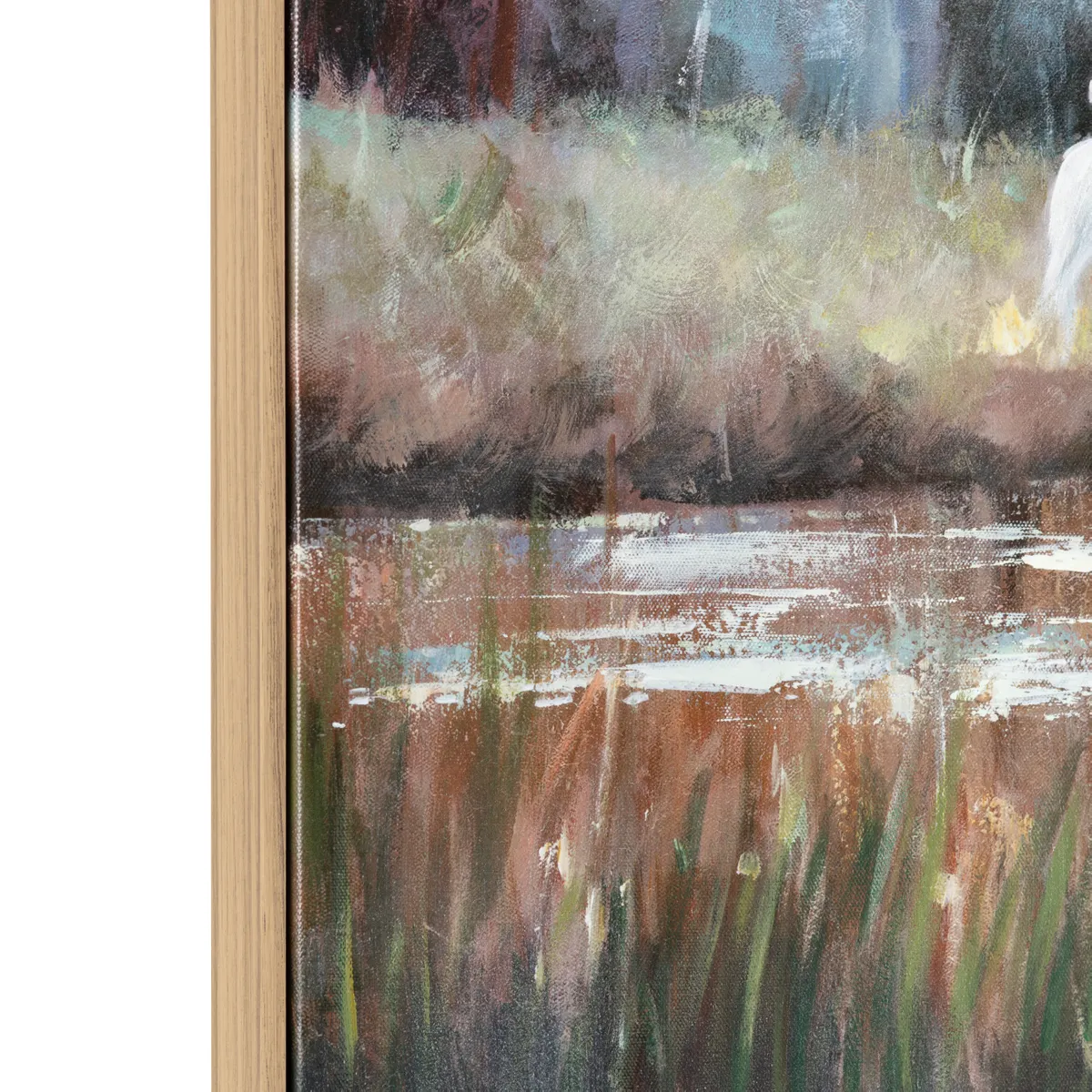 Gazing Egret 2 Framed Canvases - Set of 2