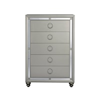 Contemporary Glam 5-Drawer Bedroom Chest