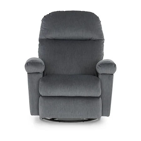 Power Tilt Headrest Swivel Glider Recliner w/ Adjustable Arm Support