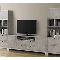 Contemporary Entertainment Center with Nickel Hardware