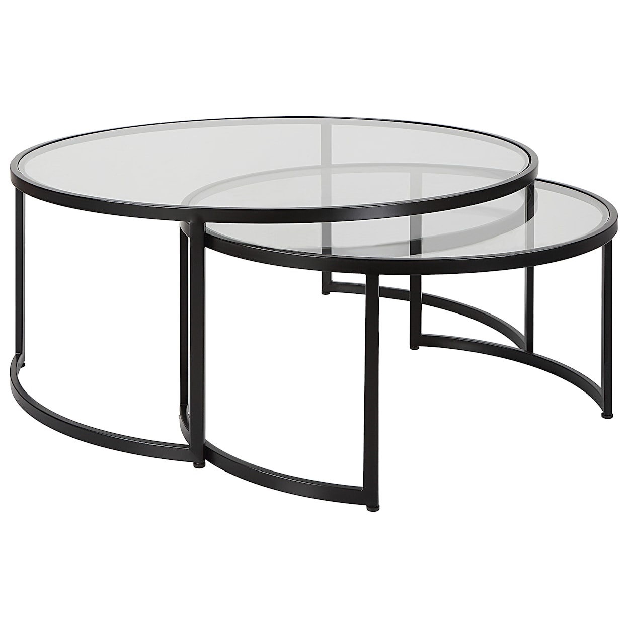 Uttermost Rhea Rhea Black Nesting Coffee Tables S/2