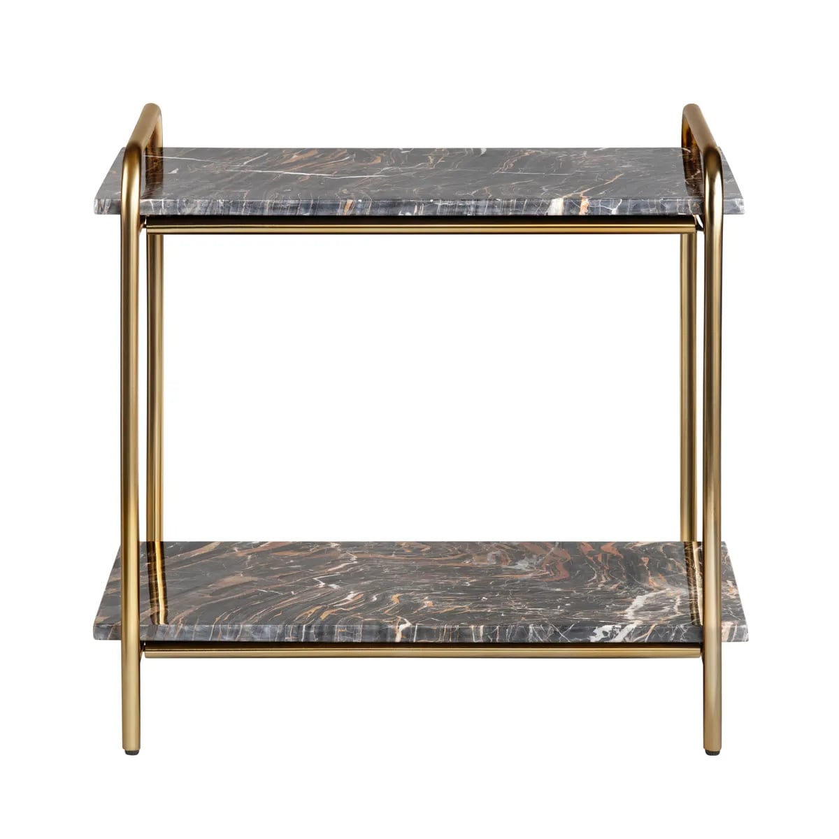 2-Tier Marble Accent Table
