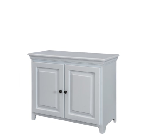 Solid Pine 2 Door Cabinet with 1 Adjustable Shelf