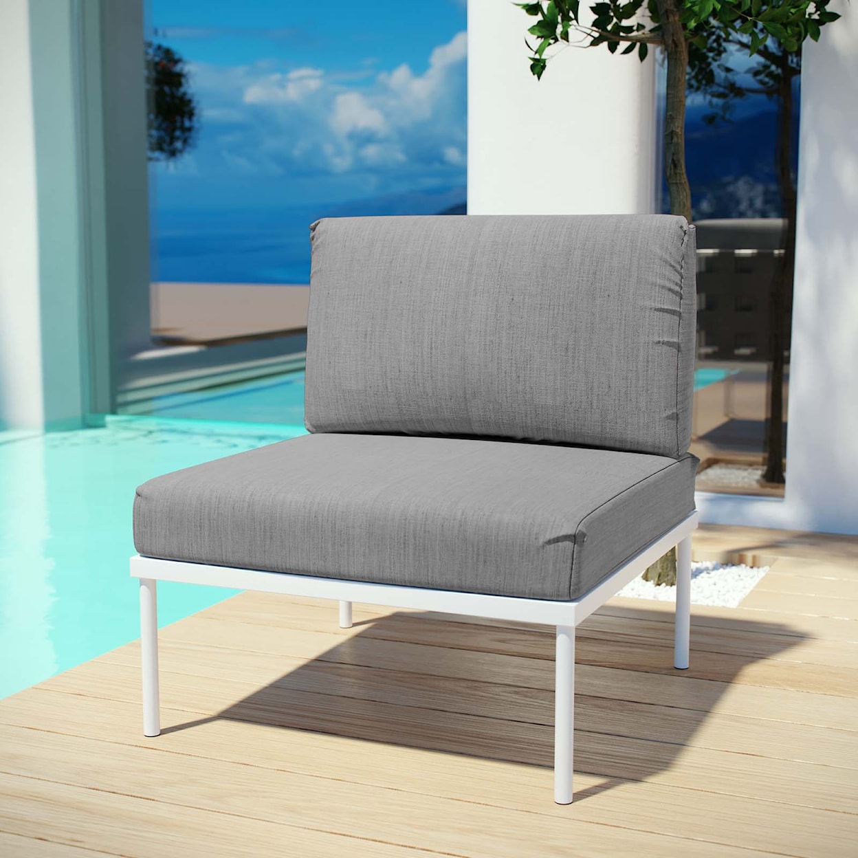 Modway Harmony Armless Outdoor Chair