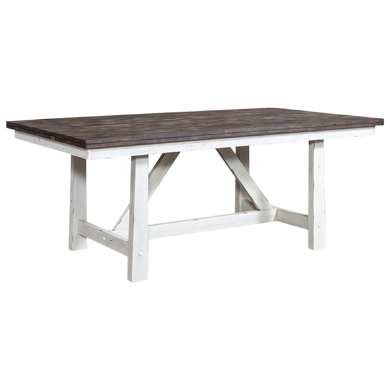 Liberty Furniture Farmhouse Fixed Top Trestle Table