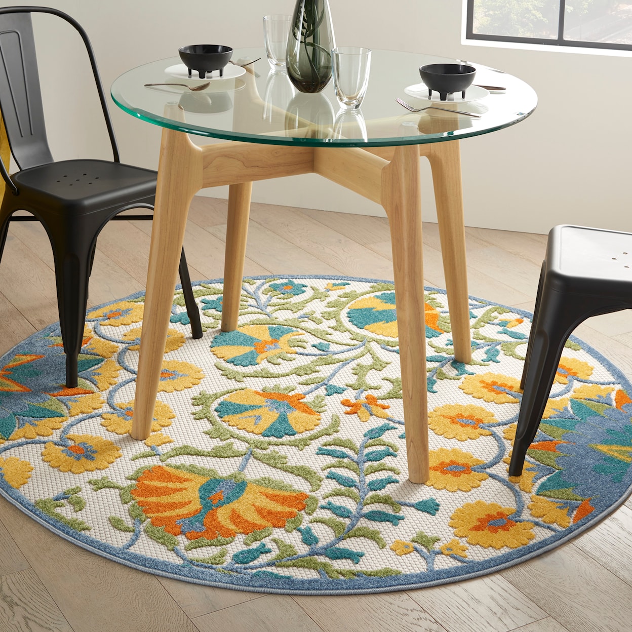 Nourison Aloha 4' Round  Rug