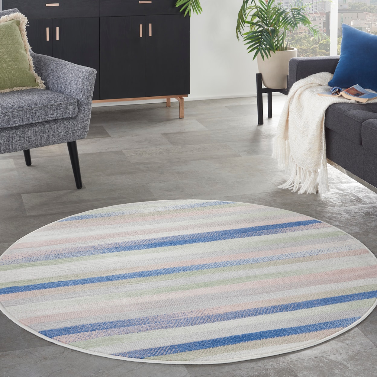 Nourison Whimsicle 5' Round  Rug