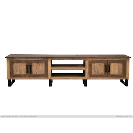 Olivo Rustic Two-Tone 4-Door 93" TV Stand 