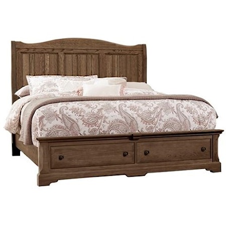 King Panel Storage Bed