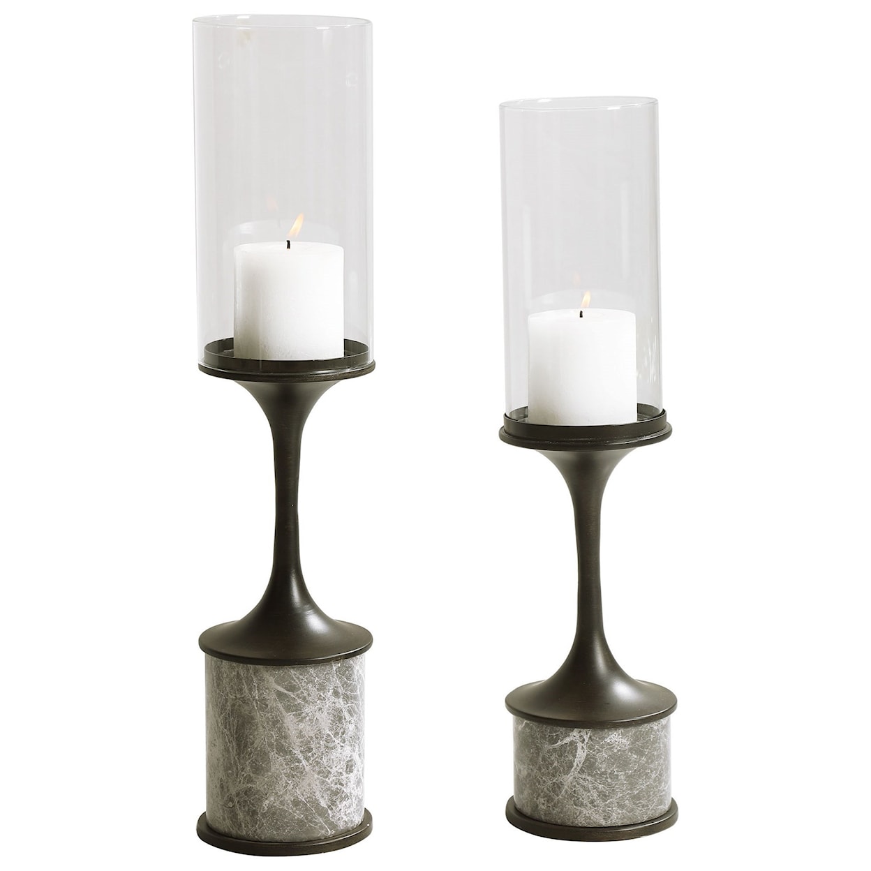 Uttermost Accessories - Candle Holders Deane Marble Candleholders, S/2