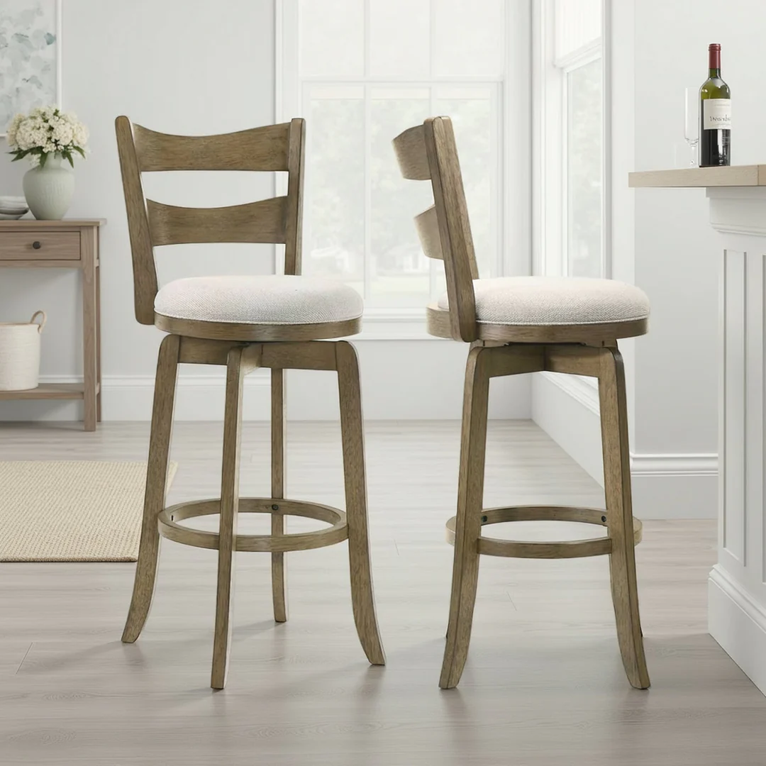 Armen Living Blair Full-Back Swivel Barstool