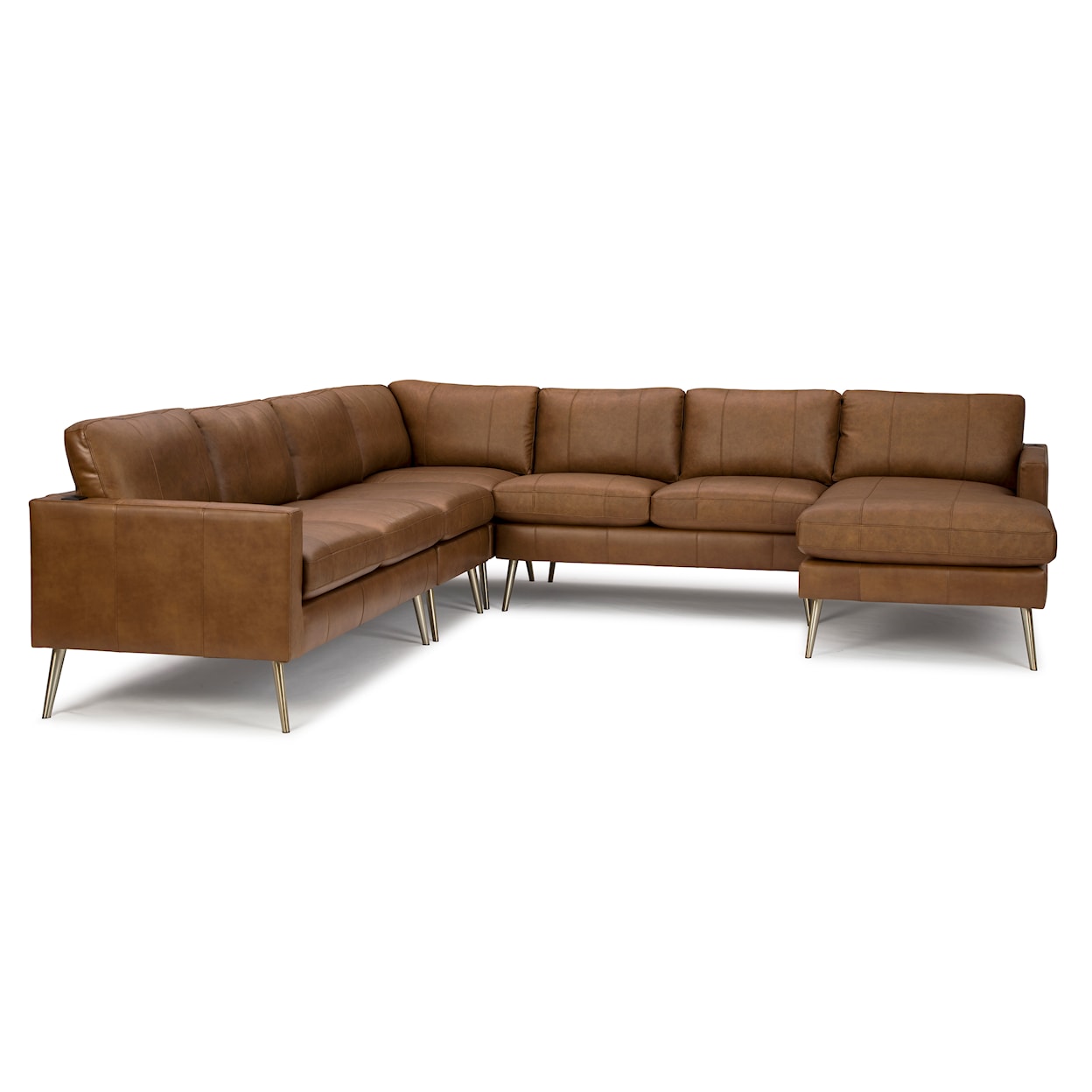 Best Home Furnishings Trafton Leather 6-Seat Sectional Sofa w/ Chaise