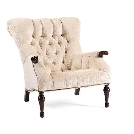 Traditional Accent Chair with Button Tufting