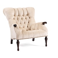 Traditional Accent Chair with Button Tufting