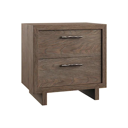 Contemporary 2 Drawer Nightstand