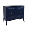 Accentrics Home Accents Two Door Accent Chest in Navy Blue