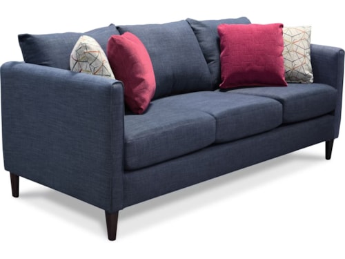 Contemporary Sofa with Exposed Wood Legs
