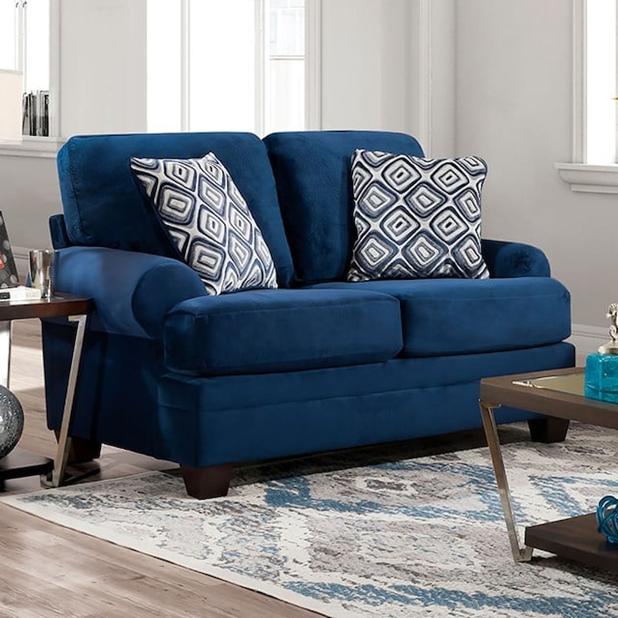 Furniture of America - FOA WALDSTONE Stationary Loveseat