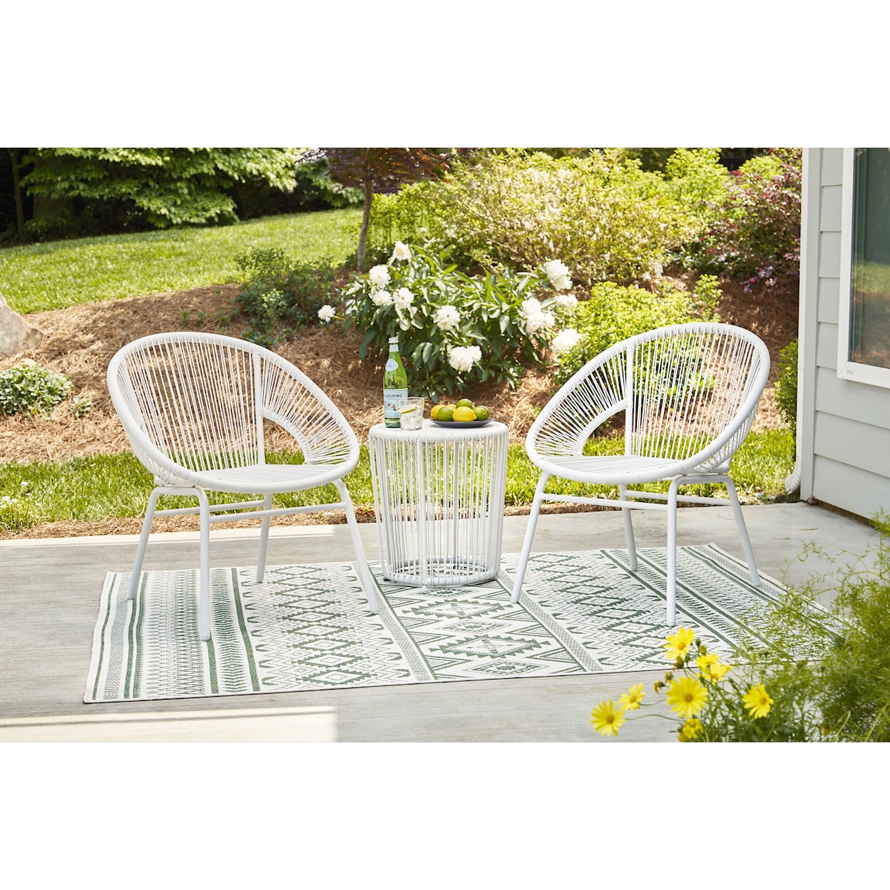 Signature Design by Ashley Mandarin Cape Outdoor Table and Chairs (Set of 3)