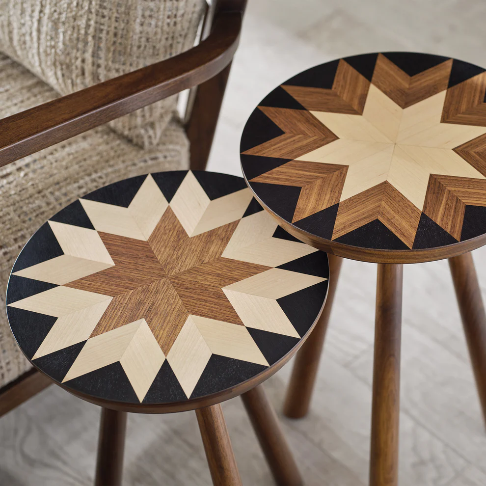 20" Spot Table w/Quilt-Inspired Top