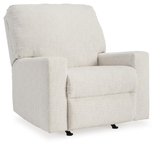 Contemporary Rocker Recliner with Track Arms