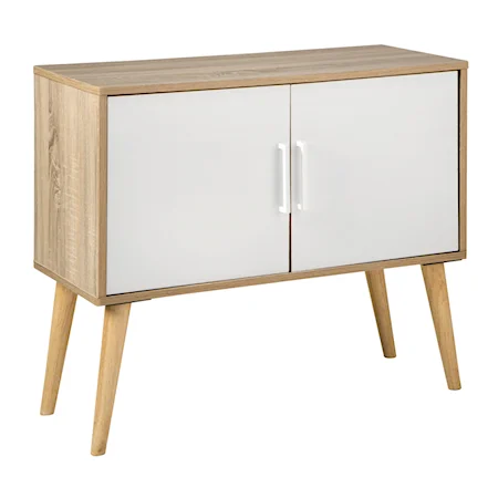 Natural/White Accent Cabinet