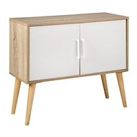 Natural/White Accent Cabinet
