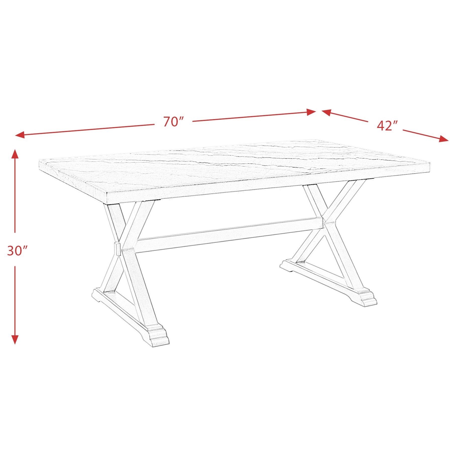 Elements International Lexi Dining Table