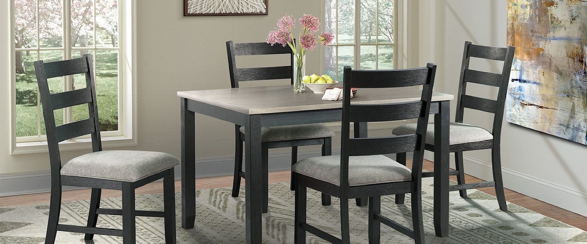 MARTIN GREY 5 PC DINING SET |