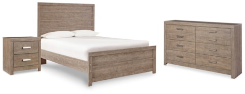 Full Panel Bed, Dresser And Nightstand