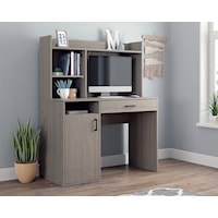 Transitional Office Desk with Hutch & Drawer