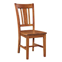 Casual Dining Chair with Slat Back