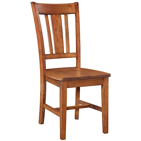 Casual Dining Chair with Slat Back