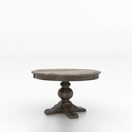 Customizable 48" Round Wood Solid Top Table