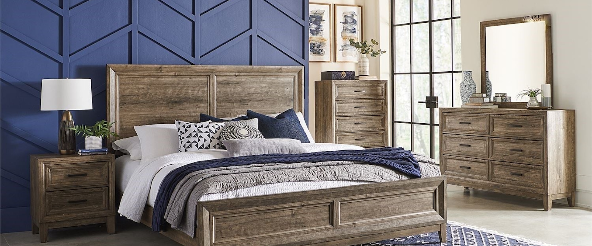 Casual California King Panel Bedroom Group