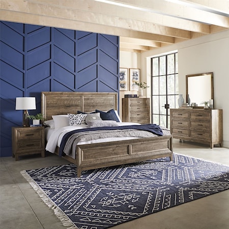 Casual King Panel Bedroom Group