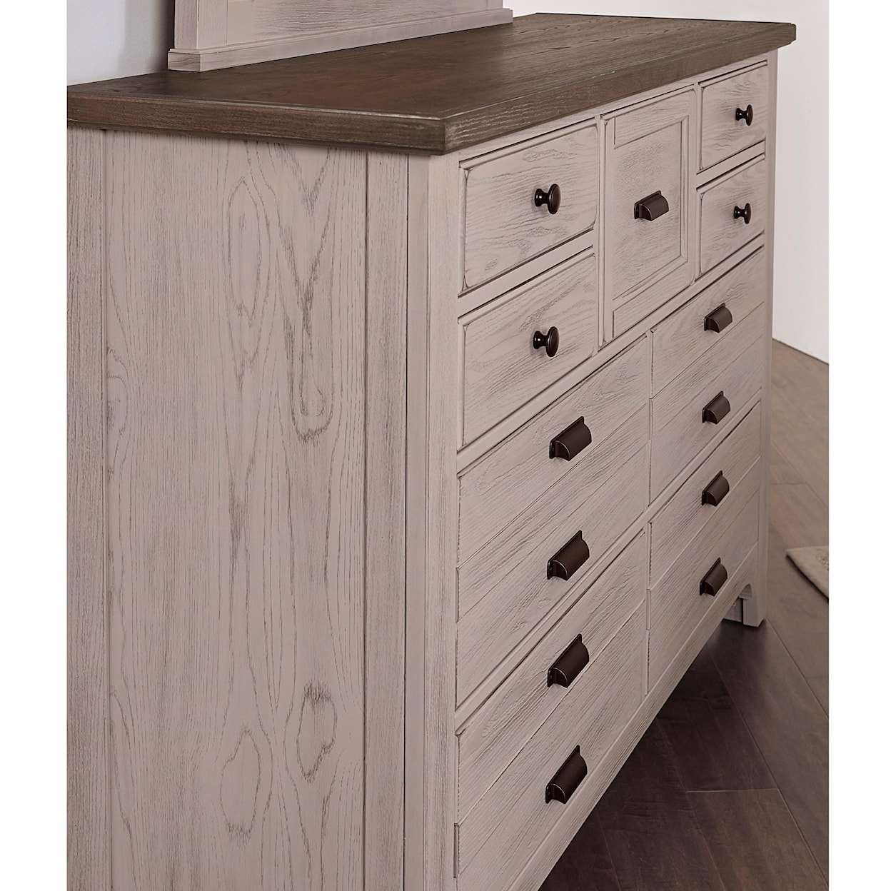 Laurel Mercantile Co Bungalow 741 002 Transitional 9 Drawer Master Dresser Wayside Furniture