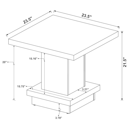 Reston Side End Table