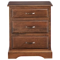 Customizable Solid Wood 3-Drawer Nighstand
