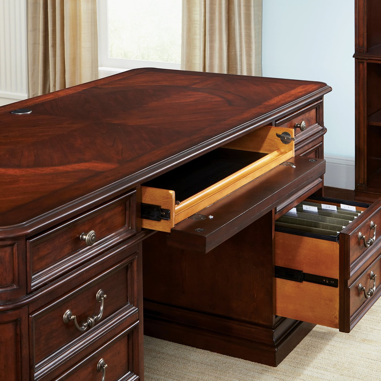 Liberty Furniture Brayton Manor Jr Executive 3-Piece Executive Desk Set